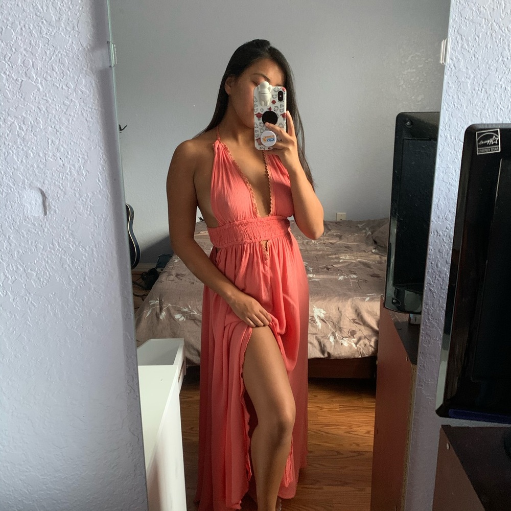 Halter maxi dress